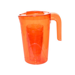 Набор 5 предметов Кувшин 1,8л, 4 стакана 0,3л Люмици красный прозрачный