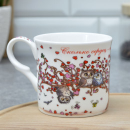 Кружка 325мл Дерево сердец