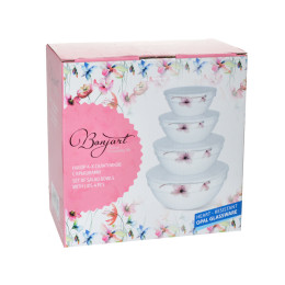 Набор салатников с крышками 4 предмета "Кароллина"