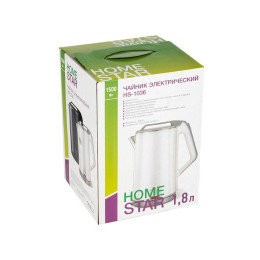 Чайник электрический 1,8л Homestar HS-1036 белый, двойной корпус
