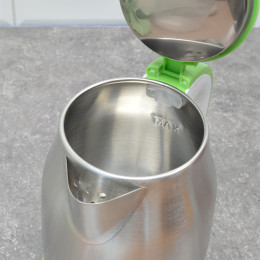 Чайник электрический 1,8л нержавеющая сталь с зеленым SA-2147G