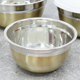 Набор мисок 3 предмета с крышками МВ 29217-2 бронзовый