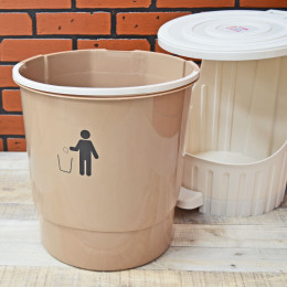 Ведро для мусора 26л с педалью, в ассортименте