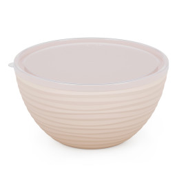 Миска 2,5л с крышкой "Оазис", бежевый