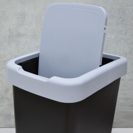 Контейнер для мусора 18л Твин серый