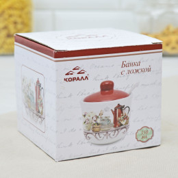 Банка для сыпучих 350мл с ложкой "Dream tea"