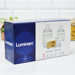 HEDGERY TURQUOISE Набор банок 3шт 0,5л, 0,75л, 1л 91604