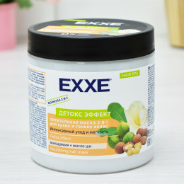 Маска 2-в-1 питательная для сухих и тонких волос EXXE "Детокс эффект", 500мл