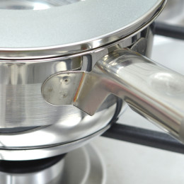 Ковш 1л 14см со стеклянной крышкой Bella Cucina