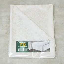 Скатерть 110*140см на тканевой основе 7D, бежевая в ассортименте