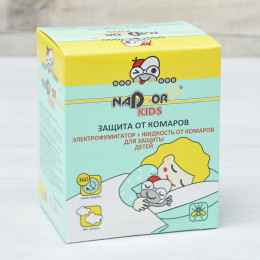 Комплект от комаров для детей 45 ночей фумигатор+жидкость Nadzor