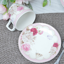 Кофейный набор 12 предметов 100мл "Роуз" форма квадратная