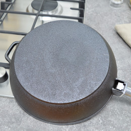 Сковорода 26см чугунная глубокая со съемной ручкой тм Гардарика