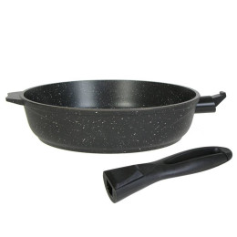 Сковорода 24см Гранит black со съемной ручкой