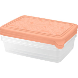 Набор контейнеров для продуктов HELSINKI Artichoke 3шт 0,9 л прямоугольные персиковая карамель PT145512040