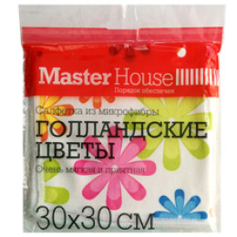 Салфетка из микрофибры Master House Голландские цветы 30х30 60160