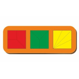 Рамка вкладыш Сложи квадрат, Никитин, 3 квадрата, ур.2, в асс-те 064104