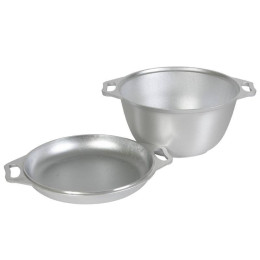 Казан 4л с крышкой сковородой без покрытия