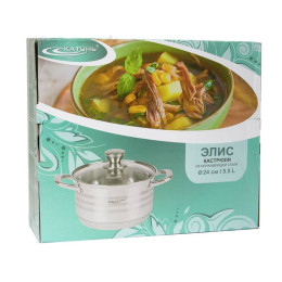 Кастрюля 5,5л нержавеющая сталь Элис
