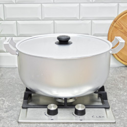 Манты-казан 13л с фланцем алюминиевый, 4 сетки