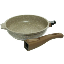 Сковорода 18см Гранит brown со съемной ручкой