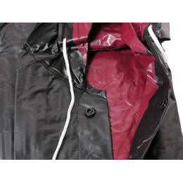 Дождевик-плащ сверхпрочный на кнопках, ПВХ, черный, Komfi
