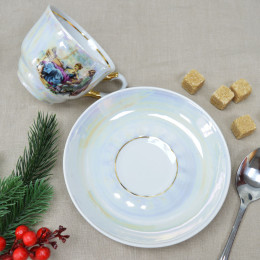 Чайная пара 250мл форма Тюльпан Мадонна