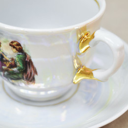 Чайная пара 250мл форма Тюльпан Мадонна