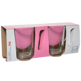 Набор кружек 2шт 250мл Pub, закаленное стекло