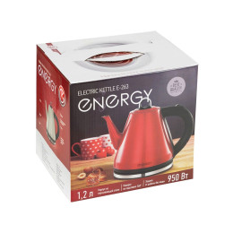 Чайник электрический 1,2л ENERGY E-263 диск, стальной черный