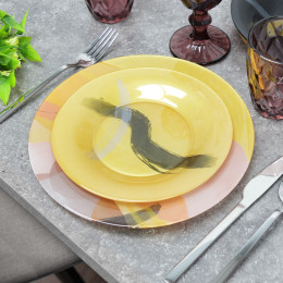 AMB LUCIANA GOLD Столовый сервиз 18 предметов 92308