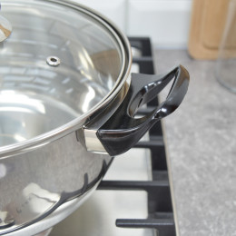 Кастрюля 3,9л нержавеющая сталь со стеклянной крышкой BAK-S-04