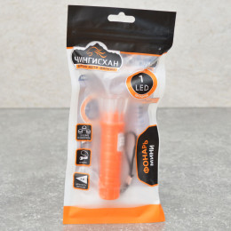 Фонарь светодиодный мини 1 LED пластик 9,9*3,2см ЧИНГИСХАН