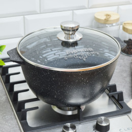 Кастрюля 5л Гранит black Induction Pro