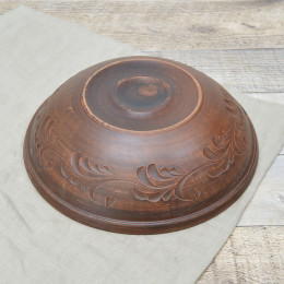 Миска 1л 21см гладкая красная глина