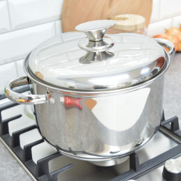 Кастрюля 6,5л нержавеющая сталь BK-1424 нержавеющая сталь крышка