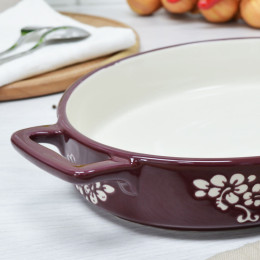 Форма для запекания 33см овальная, керамика Cottura