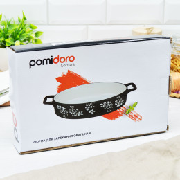 Форма для запекания 33см овальная, керамика Cottura