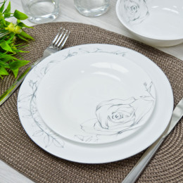 Тарелка обеденная 23см Эскиз розы