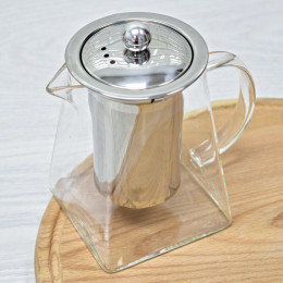 Чайник заварочный 0,65л стеклянный "Пирамидка"