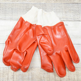 Перчатки маслобензостойкие, обливные красные "ГРАНАТ"