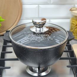 Кастрюля 2л Гранит black Induction Pro