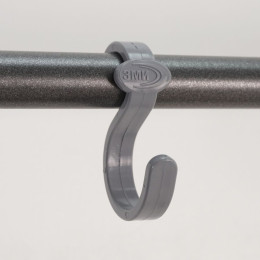 Вешалка гардеробная "Валенсия 22М" с двумя полками, на колёсах, графит