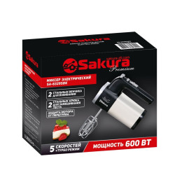 Миксер 5 скоростей+турбо 600Вт SA-6329SBK Premium