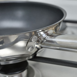 Сковорода 20см Общепит нержавеющая сталь ТРС 3,5мм, индукция, покрытие Xylan