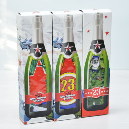 Полотенце сувенирное к 23 Февраля "Бутылка", в ассортименте