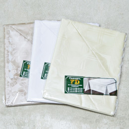 Скатерть 140*220см, ПВХ на тканевой основе 7Д, в ассортименте