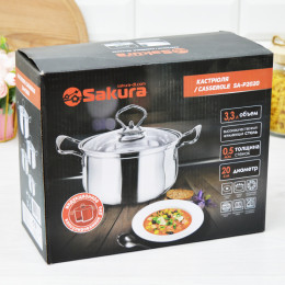 Кастрюля 3,3л нержавеющая сталь SA-P2020