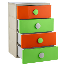 Комод Классика Junior оранжево-салатовый