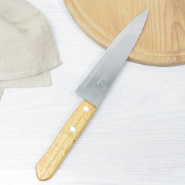 Нож кухонный с деревянной ручкой 6", лезвие 15,5см